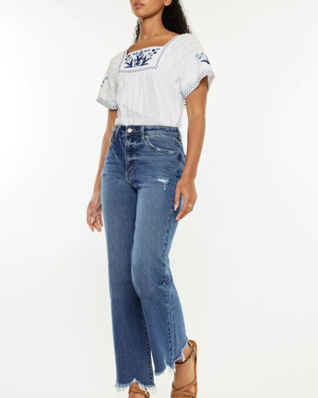 Kancan Full Size High Rise Slim Wide Leg Jeans - Sleekdenim.com