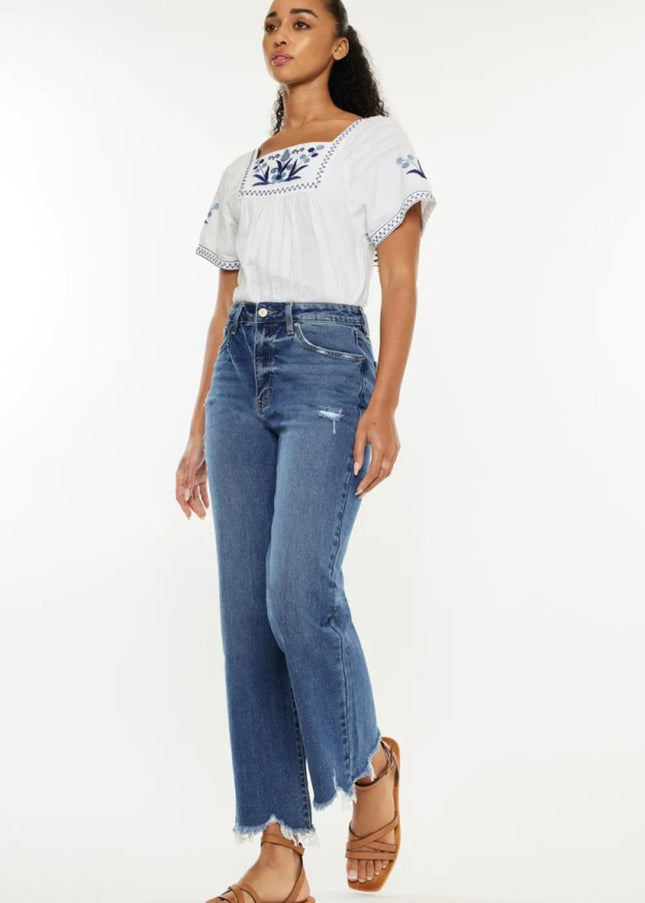 Kancan Full Size High Rise Slim Wide Leg Jeans - Sleekdenim.com