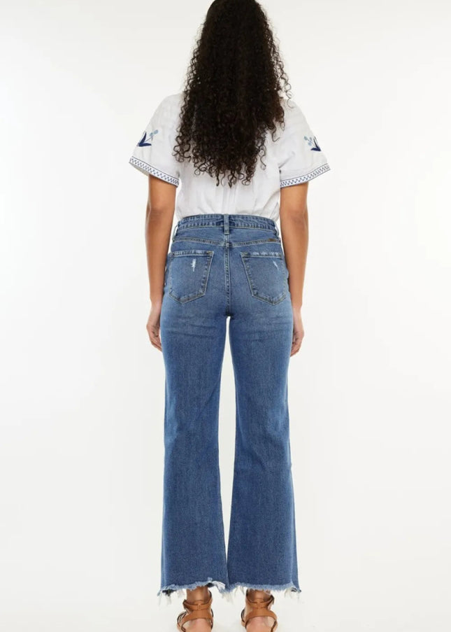 Kancan Full Size High Rise Slim Wide Leg Jeans - Sleekdenim.com
