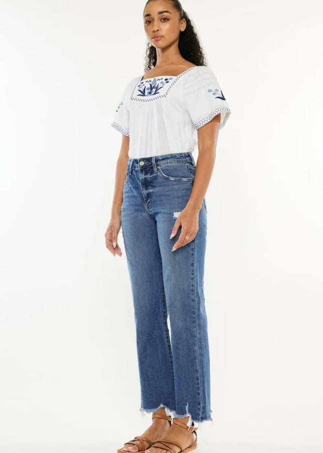Kancan Full Size High Rise Slim Wide Leg Jeans - Sleekdenim.com