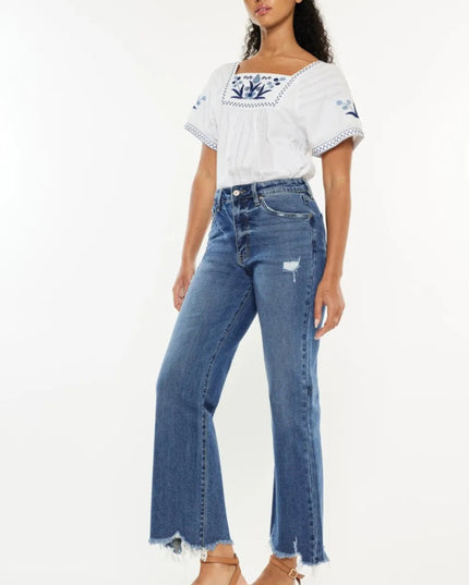 Kancan Full Size High Rise Slim Wide Leg Jeans - Sleekdenim.com
