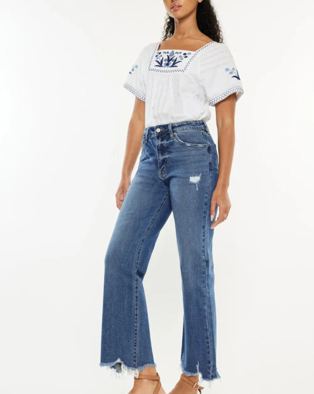 Kancan Full Size High Rise Slim Wide Leg Jeans - Sleekdenim.com