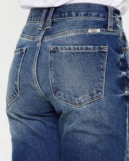 Kancan High Rise Distressed Mom Fit Jeans - Sleekdenim.com