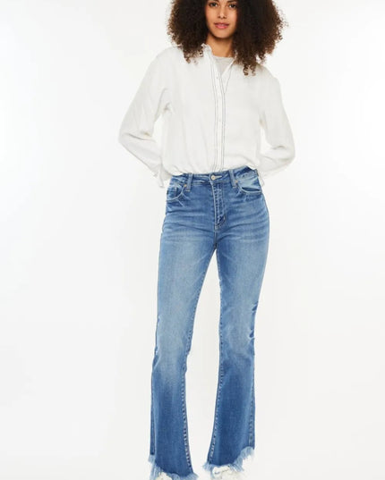 Kancan High Rise Frayed Hem Jeans - Sleekdenim.com