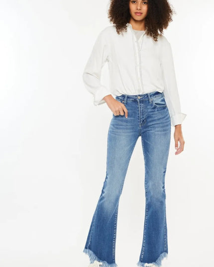 Kancan High Rise Frayed Hem Jeans - Sleekdenim.com