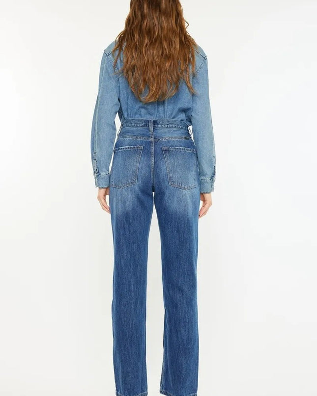 Kancan Ultra High Rise 90's Boyfriend Jeans - Sleekdenim.com