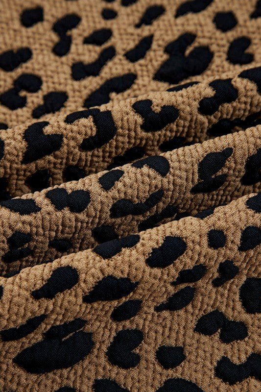 Leopard Quarter - Zip Drop Shoulder Sweatshirt - Sleekdenim.com