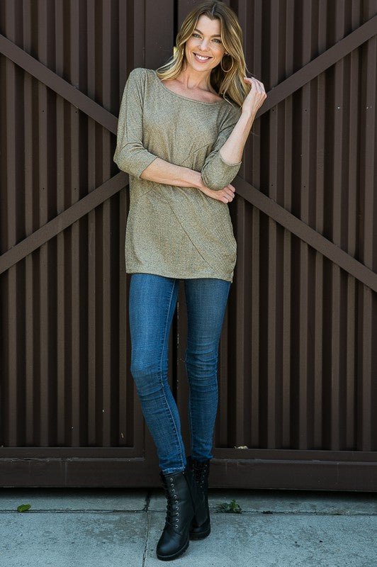 Lurex Dolman Knit Top - Sleekdenim.com