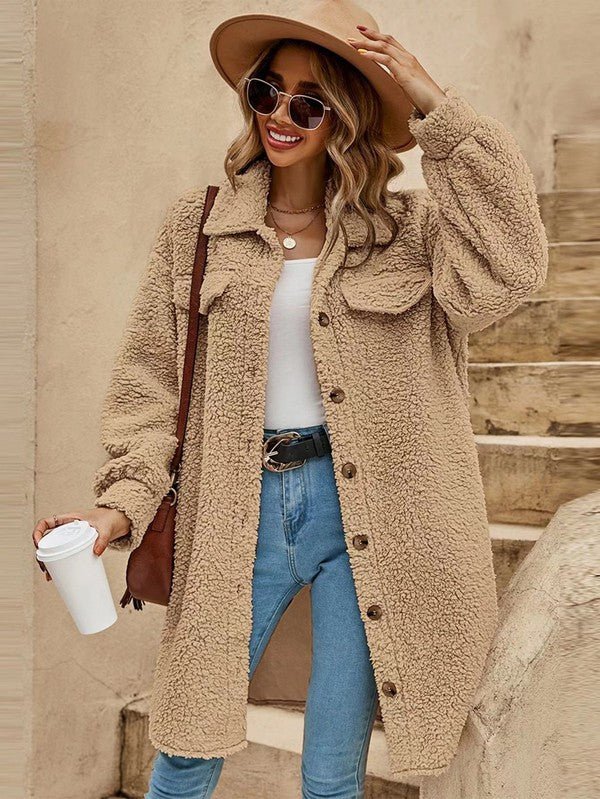 Miss Sparkling Sherpa coat - Sleekdenim.com
