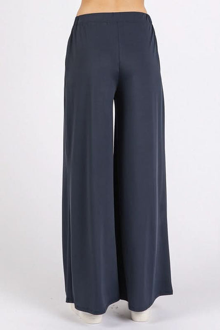 Mittoshop Yoga Air Stretch Elastic Waist Wide Leg Pants - Sleekdenim.com