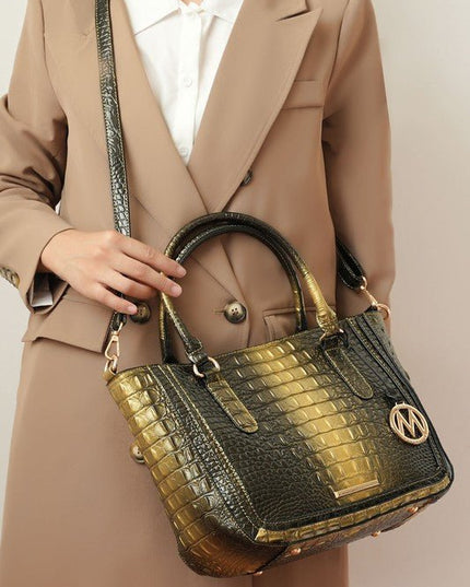 MKF Aphelia Croc - Embossed Handbag by Mia K. - Sleekdenim.com