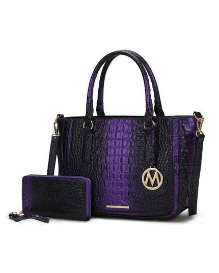MKF Aphelia Croc - Embossed Handbag by Mia K. - Sleekdenim.com