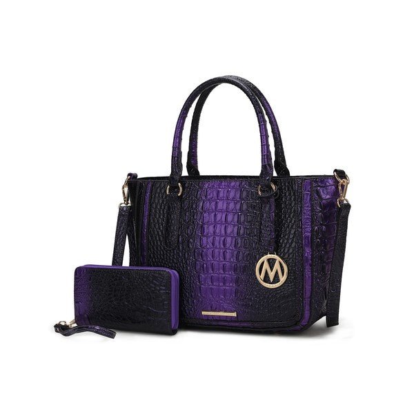 MKF Aphelia Croc - Embossed Handbag by Mia K. - Sleekdenim.com