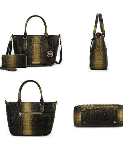 MKF Aphelia Croc - Embossed Handbag by Mia K. - Sleekdenim.com