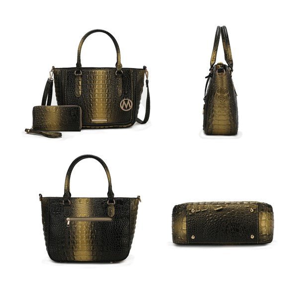MKF Aphelia Croc - Embossed Handbag by Mia K. - Sleekdenim.com