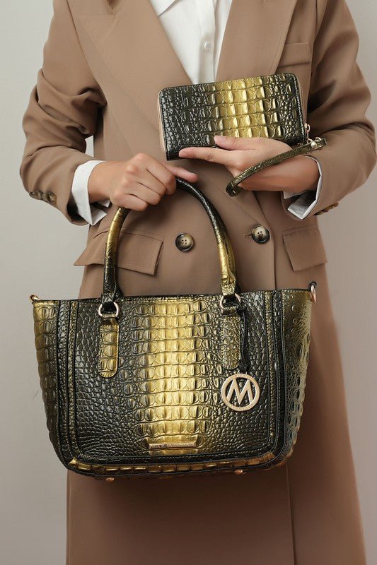 MKF Aphelia Croc - Embossed Handbag by Mia K. - Sleekdenim.com
