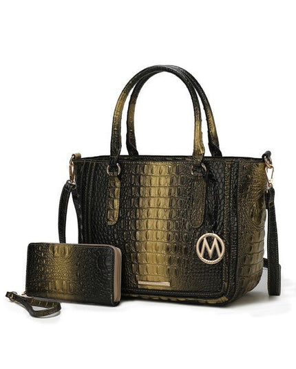 MKF Aphelia Croc - Embossed Handbag by Mia K. - Sleekdenim.com