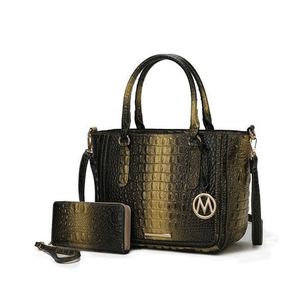 MKF Aphelia Croc - Embossed Handbag by Mia K. - Sleekdenim.com