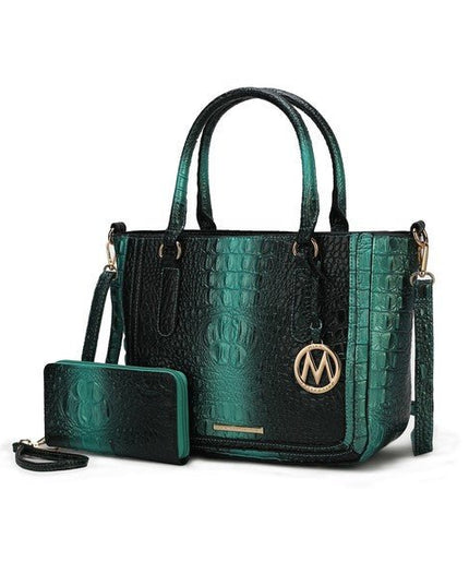 MKF Aphelia Croc - Embossed Handbag by Mia K. - Sleekdenim.com