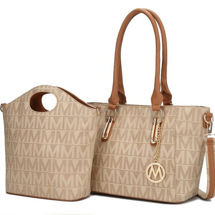 MKF Casey M Signature Tote & Crossbody Set - Sleekdenim.com