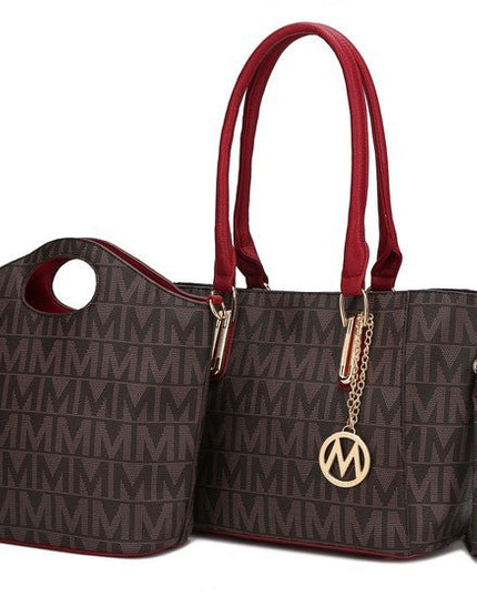 MKF Casey M Signature Tote & Crossbody Set - Sleekdenim.com