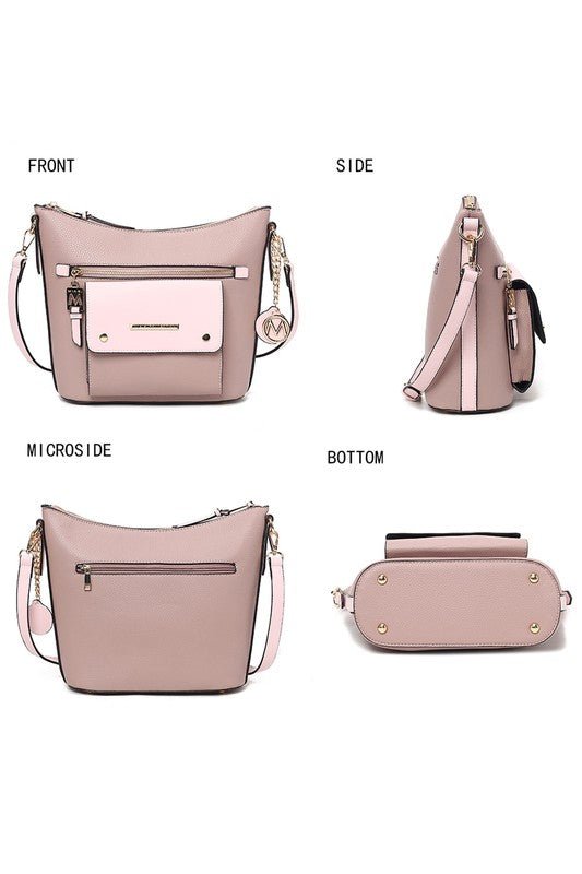 MKF Collection Serenity Color Block Crossbody Bag - Sleekdenim.com