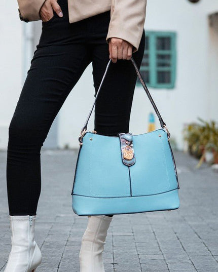 MKF Collection Snake Vegan Leather Shoulder Bag - Sleekdenim.com