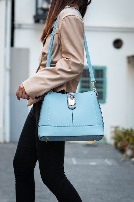 MKF Collection Snake Vegan Leather Shoulder Bag - Sleekdenim.com