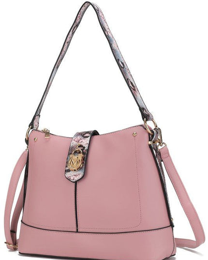 MKF Collection Snake Vegan Leather Shoulder Bag - Sleekdenim.com