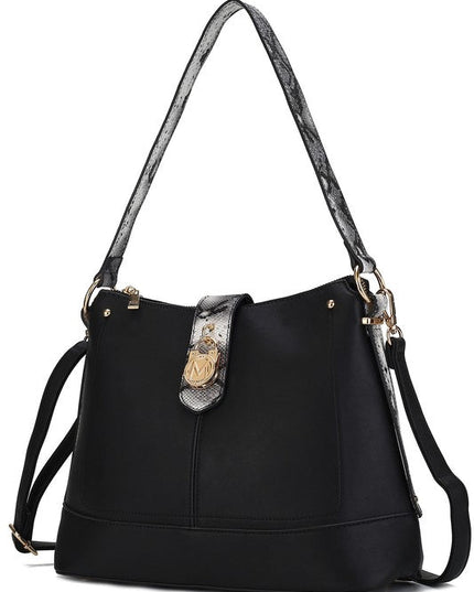 MKF Collection Snake Vegan Leather Shoulder Bag - Sleekdenim.com