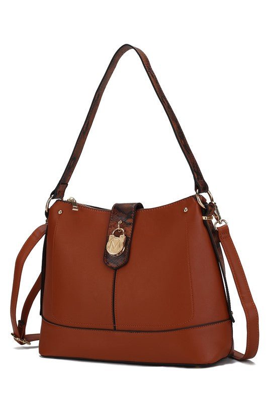 MKF Collection Snake Vegan Leather Shoulder Bag - Sleekdenim.com