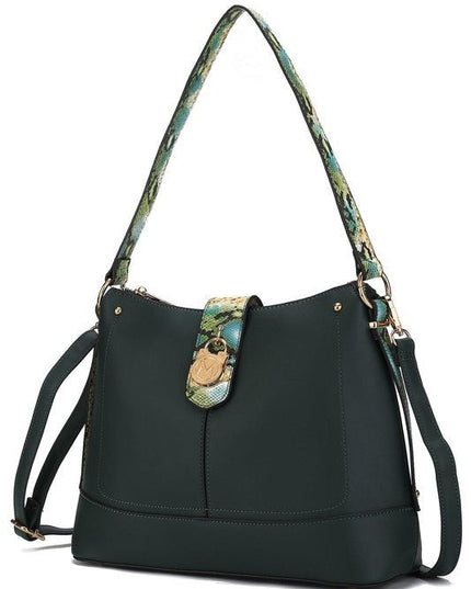 MKF Collection Snake Vegan Leather Shoulder Bag - Sleekdenim.com