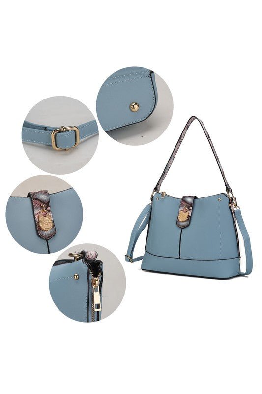 MKF Collection Snake Vegan Leather Shoulder Bag - Sleekdenim.com