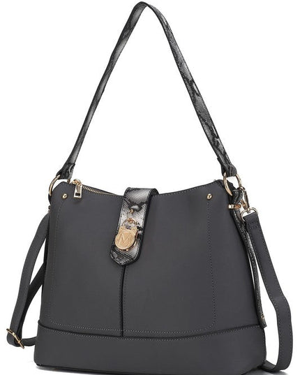 MKF Collection Snake Vegan Leather Shoulder Bag - Sleekdenim.com