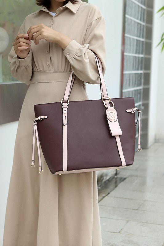 MKF Collection Tote with Wallet & Detachable Set - Sleekdenim.com