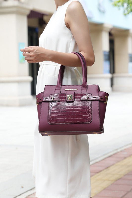 MKF Collection Vegan Leather women's Satchel Bag - Sleekdenim.com