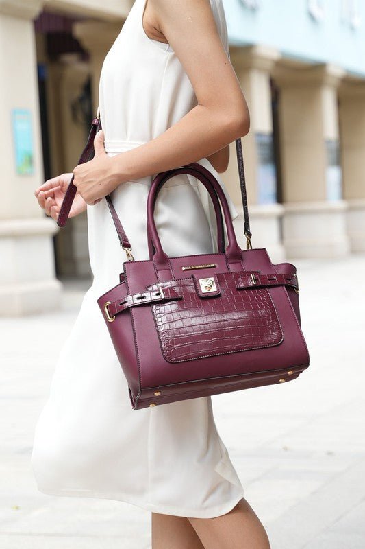 MKF Collection Vegan Leather women's Satchel Bag - Sleekdenim.com