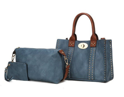 MKF Elissa Satchel Handbag by Mia K - 3 pc Set - Sleekdenim.com