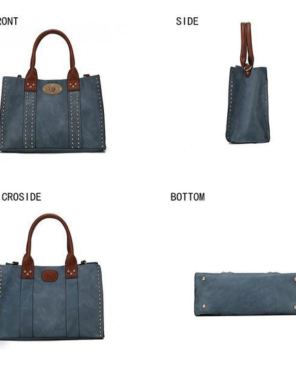 MKF Elissa Satchel Handbag by Mia K - 3 pc Set - Sleekdenim.com
