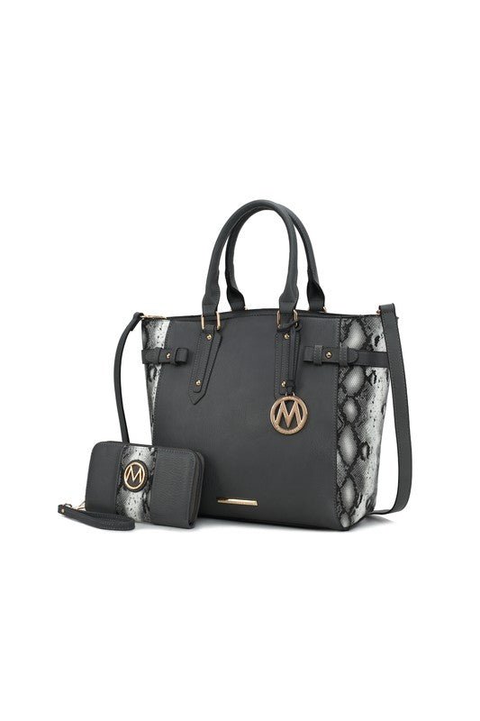 MKF Joelle Faux - Snake Tote bag wallet by Mia K - Sleekdenim.com