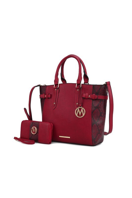 MKF Joelle Faux - Snake Tote bag wallet by Mia K - Sleekdenim.com