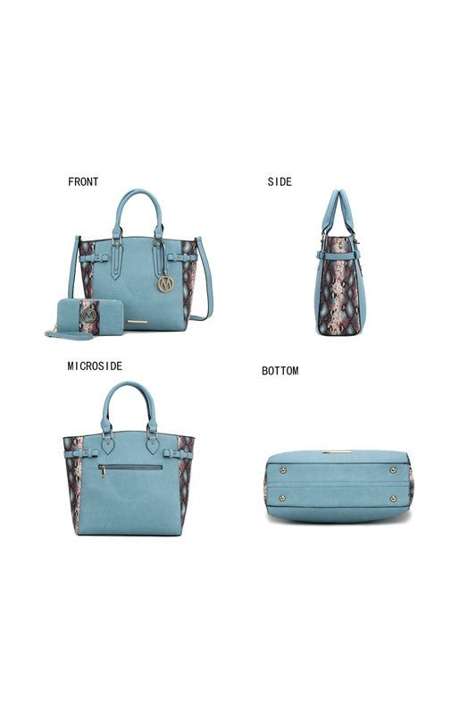 MKF Joelle Faux - Snake Tote bag wallet by Mia K - Sleekdenim.com