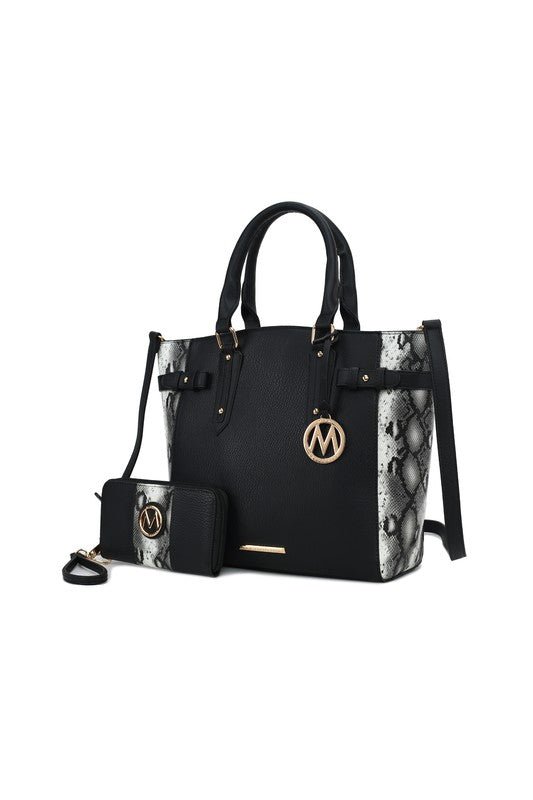 MKF Joelle Faux - Snake Tote bag wallet by Mia K - Sleekdenim.com