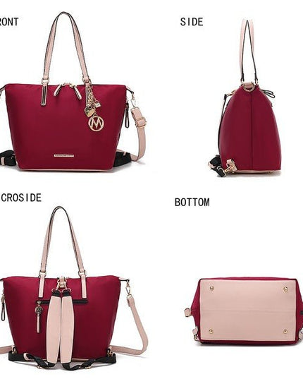 MKF Layla Solid Tote Backpack by Mia k - Sleekdenim.com