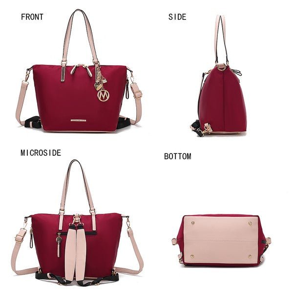 MKF Layla Solid Tote Backpack by Mia k - Sleekdenim.com