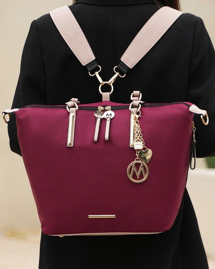 MKF Layla Solid Tote Backpack by Mia k - Sleekdenim.com