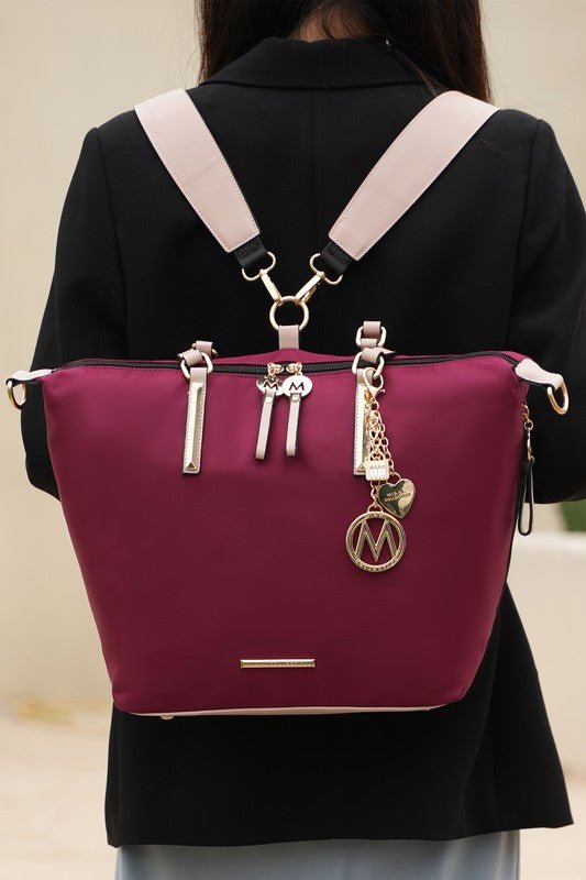 MKF Layla Solid Tote Backpack by Mia k - Sleekdenim.com