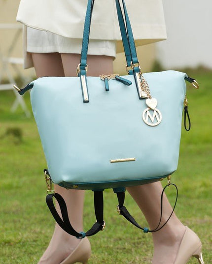 MKF Layla Solid Tote Backpack by Mia k - Sleekdenim.com