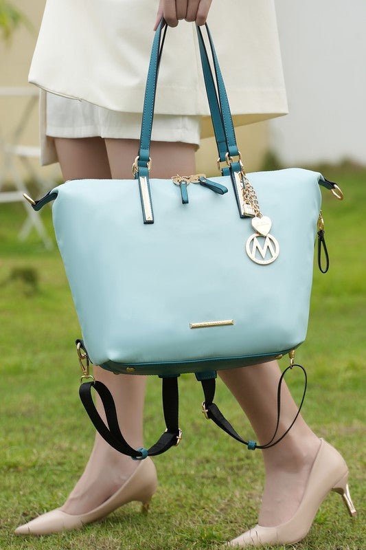 MKF Layla Solid Tote Backpack by Mia k - Sleekdenim.com