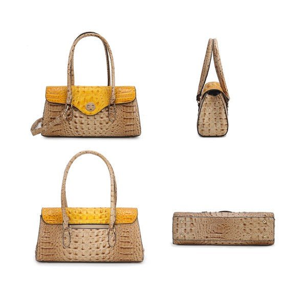 MKF Liviana Croc - Embossed Shoulder Bag by Mia K - Sleekdenim.com